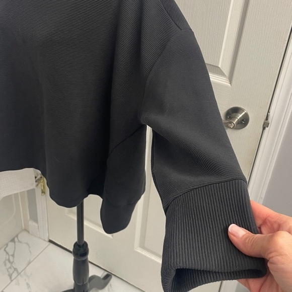 Shambhala Black Funnel Neck Relaxed Fit Active Wear Top Sz L - Picture 3 of 13